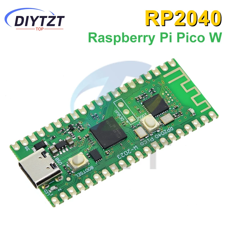 RP2040 Raspberry Pi Pico W Board with 2.4G WiFi Micro Dual-Core 264KB ARM Microcomputers High-Performance Cortex-M0 Processor