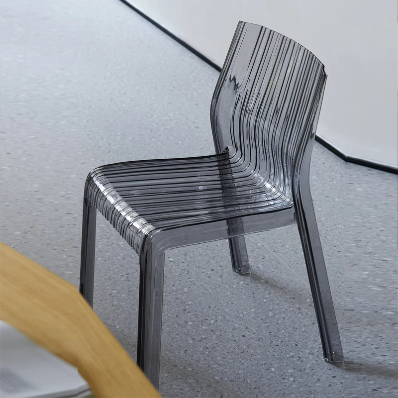 Nordic creative designer transparent acrylic chair dining chair plastic simple light luxury back chair