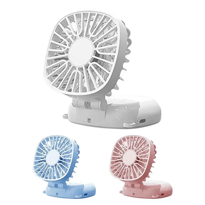 Ventilatore portatile portatile 3 ventola di raffreddamento a velocità silenziosa ventola da tavolo di ricarica USB ventole da collo elettriche per cartoni animati dispositivo di raffreddamento per donna uomo bambini