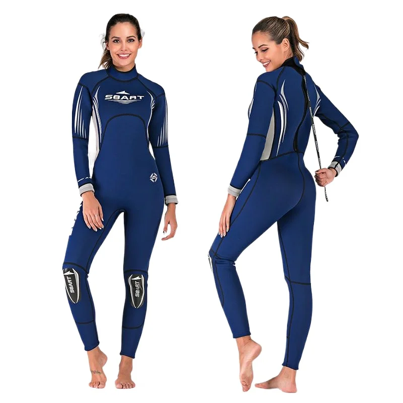 Hot Original 3mm One-piece Wetsuit, Thickened Diving Suit Rear Zipper Snorkeling and Cold-proof Swimsuit