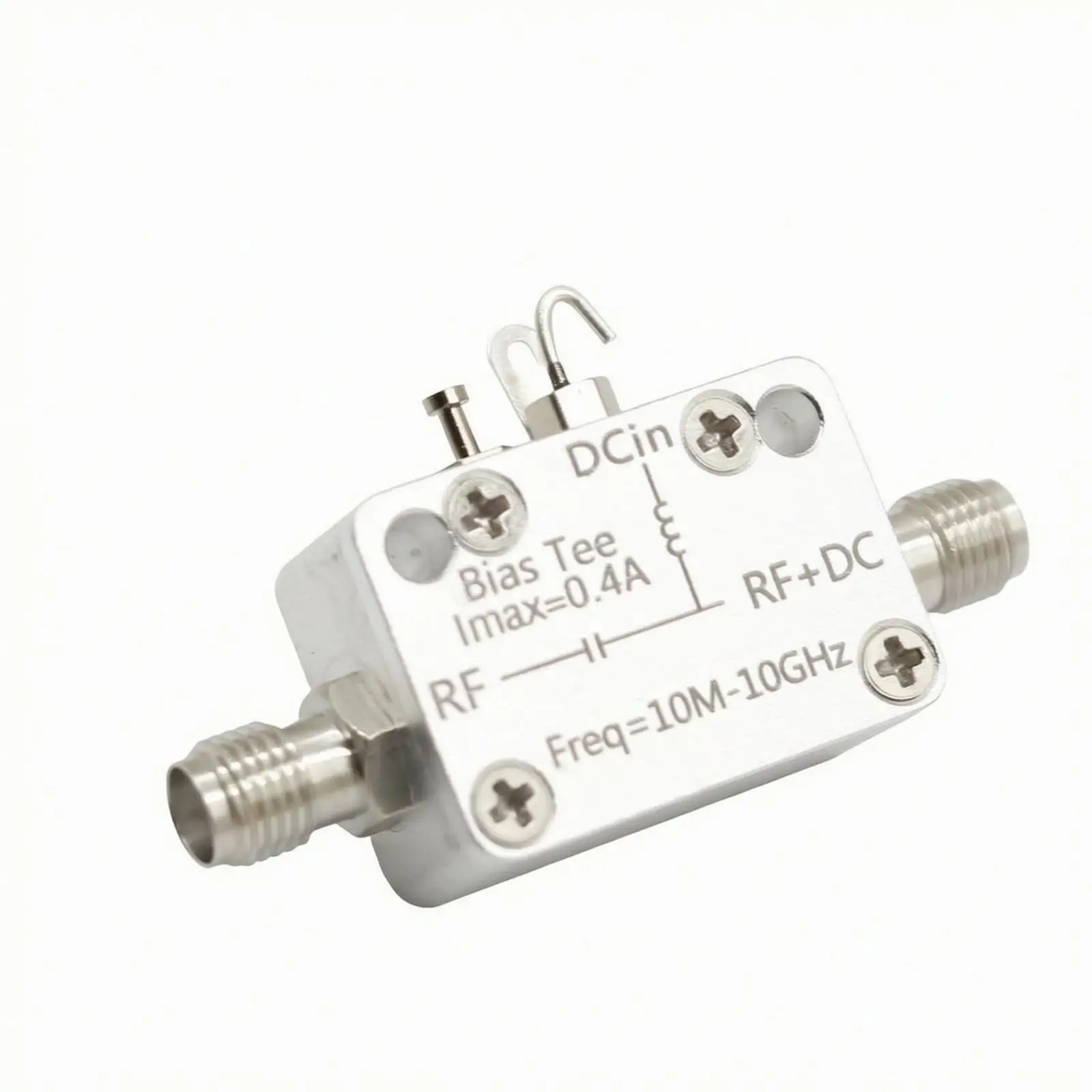 同軸rfバイアステー、10mhz～10ghz、dcブロック付き、アルミニウム合金製、広帯域アンプ試験装置用