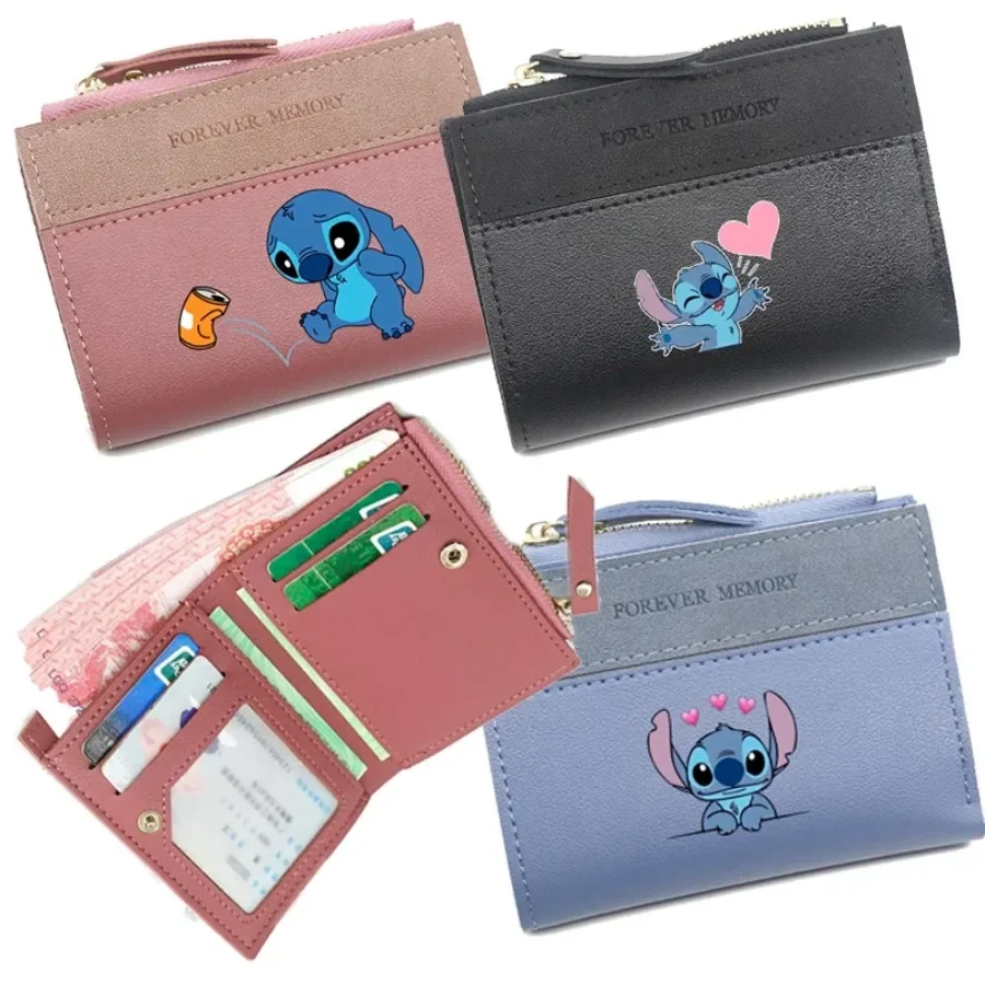 Dompet pendek wanita Anime Mini dompet koin kulit PU imut tempat kartu multifungsi