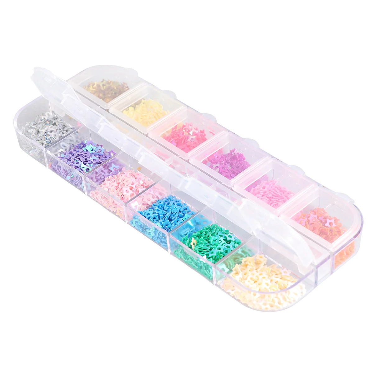 Lentejuelas para uñas, pegatinas artesanales con forma de estrella colorida, decoración artística para uñas para mujeres y niñas, calcomanías de diseño para manicura para fiestas y vacaciones