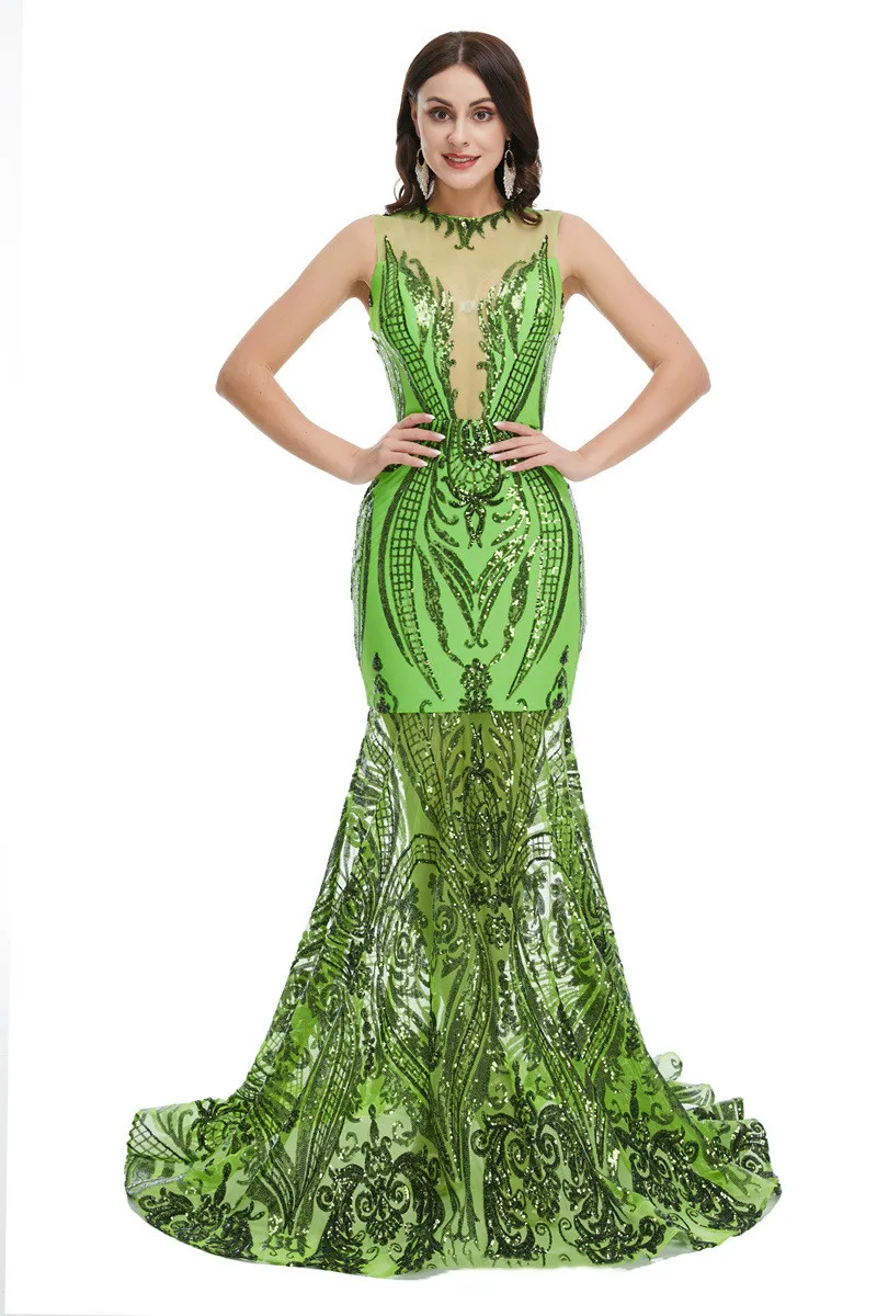 2022 błyszczące haftowane cekiny Mermaid suknie balowe eleganckie bez rękawów krótki podszewka Sexy głębokie V Neck suknie wieczorowe Party Dress