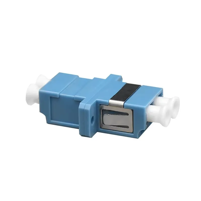 LC/UPC Duplex Fiber Optic Adapter Coupler With Flange For FTTH ODF SC FC Connectors Single Mode 1550nm Optical Cabling
