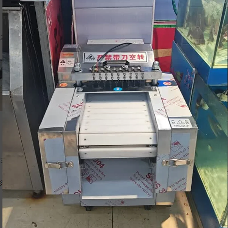 Commercial Frozen Fish Duck Chicken Meat with Bone Cube Cutter/fresh Whole Chicken Cube Cutting Machine