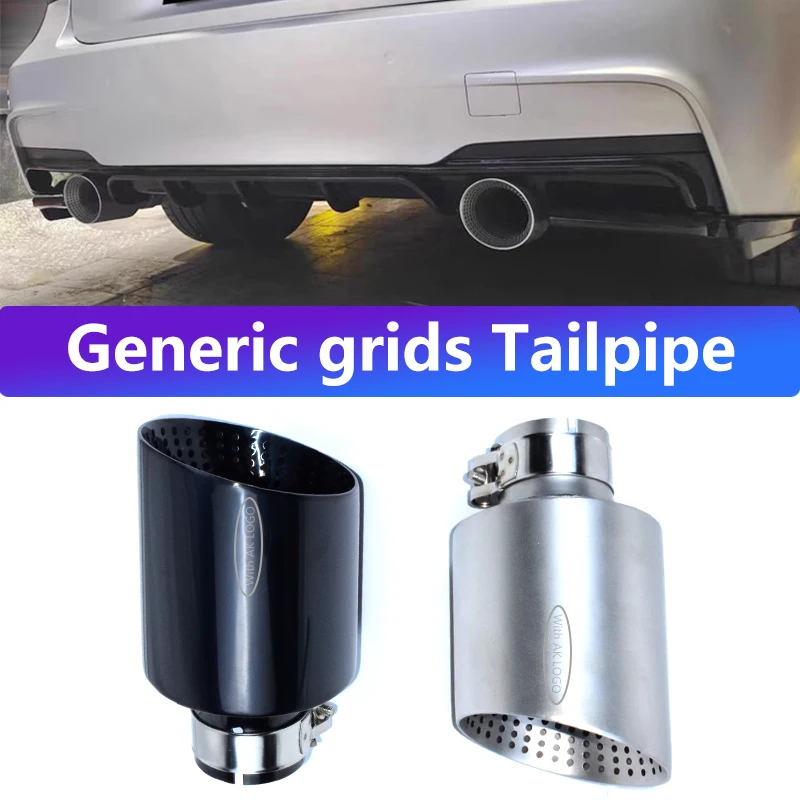 

Honeycomb matte stainless steel car muffler tip system duct universal exhaust tip for VWI GTI MK7 Golf 7 exhaust nozzle tailpipe