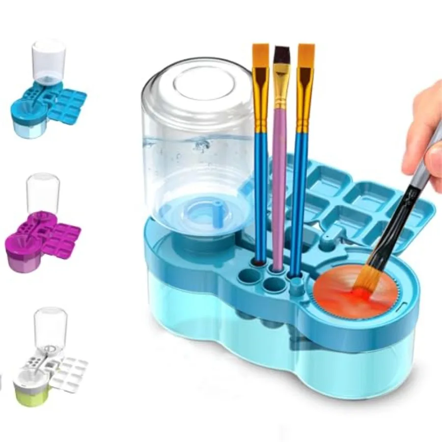 

2026 Paint Brush Cleaner Brush Rinser Water Circulation, Brush Cleaner Painting Tool, Water Cycle Paint Brush Rinser with Brush