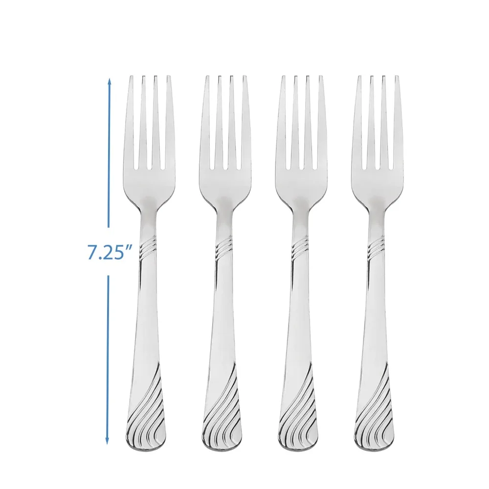 Swirl Essergabel-Set aus Edelstahl, 4-teilig