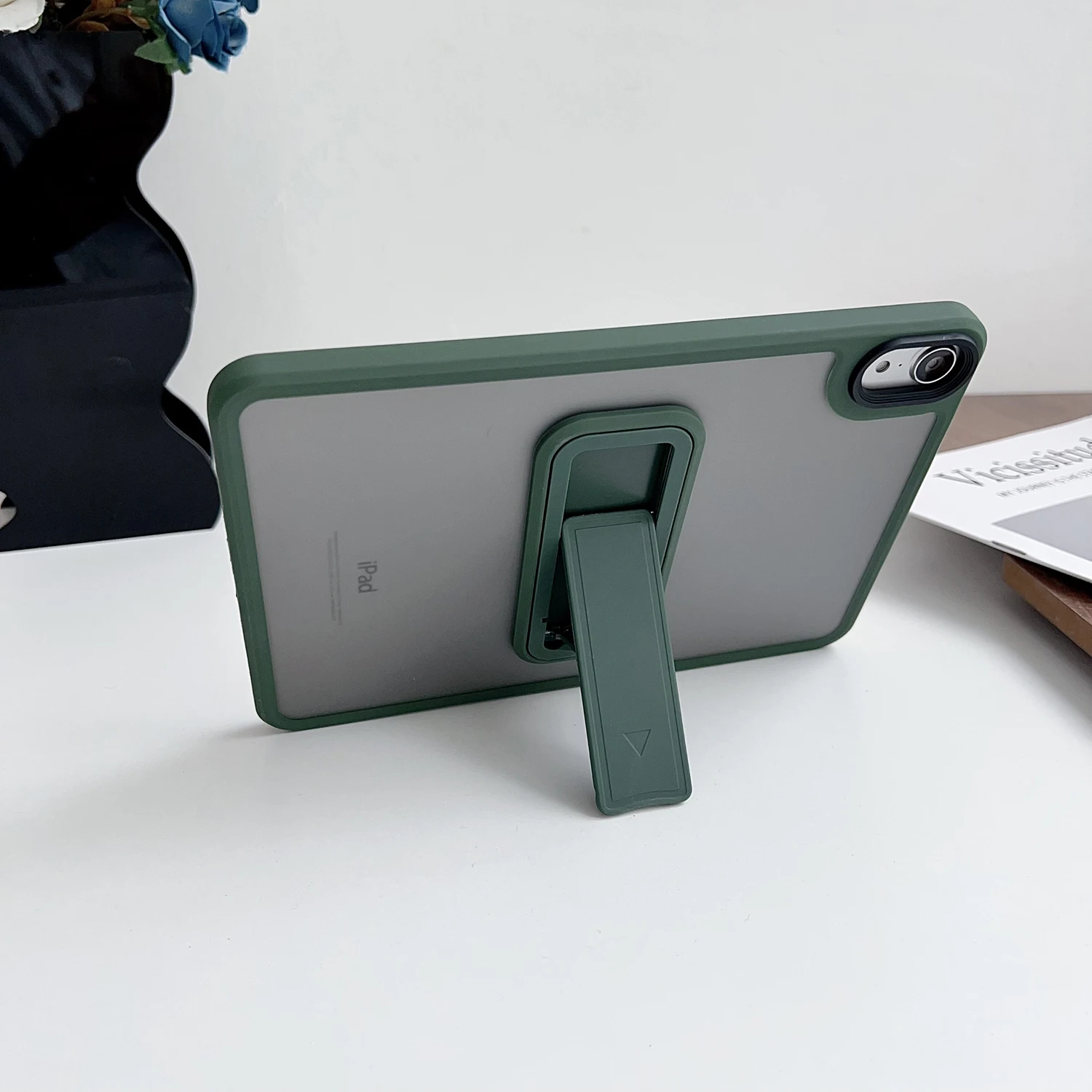 Matowe, półprzezroczyste etui z podstawką do iPada Pro 2024 11 etui Air 4 5 6 7 8 9. 10. generacji 10.2 10.9 11 cali Mini Kickstand Cover — zdjęcie 5