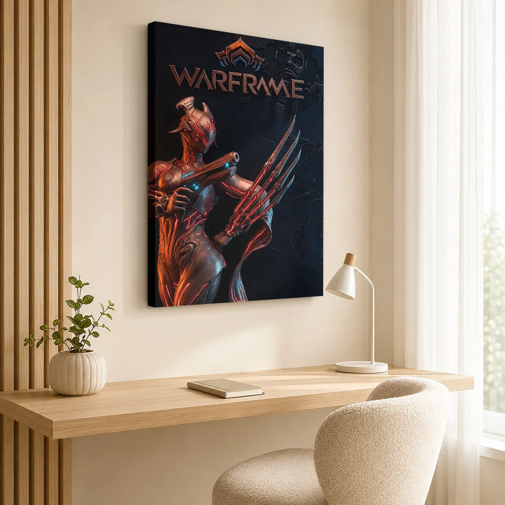 Warframe Nyx Statue Promotional Art Canvas Print Poster Customized Photo Modern Aesthetic Wall Paintings Decoration for Office