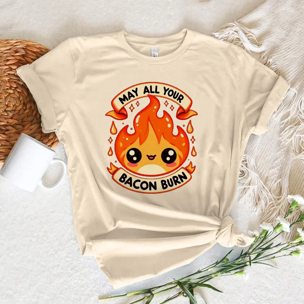 Calcifer Tee women Japanese t-shirts female designer clothes