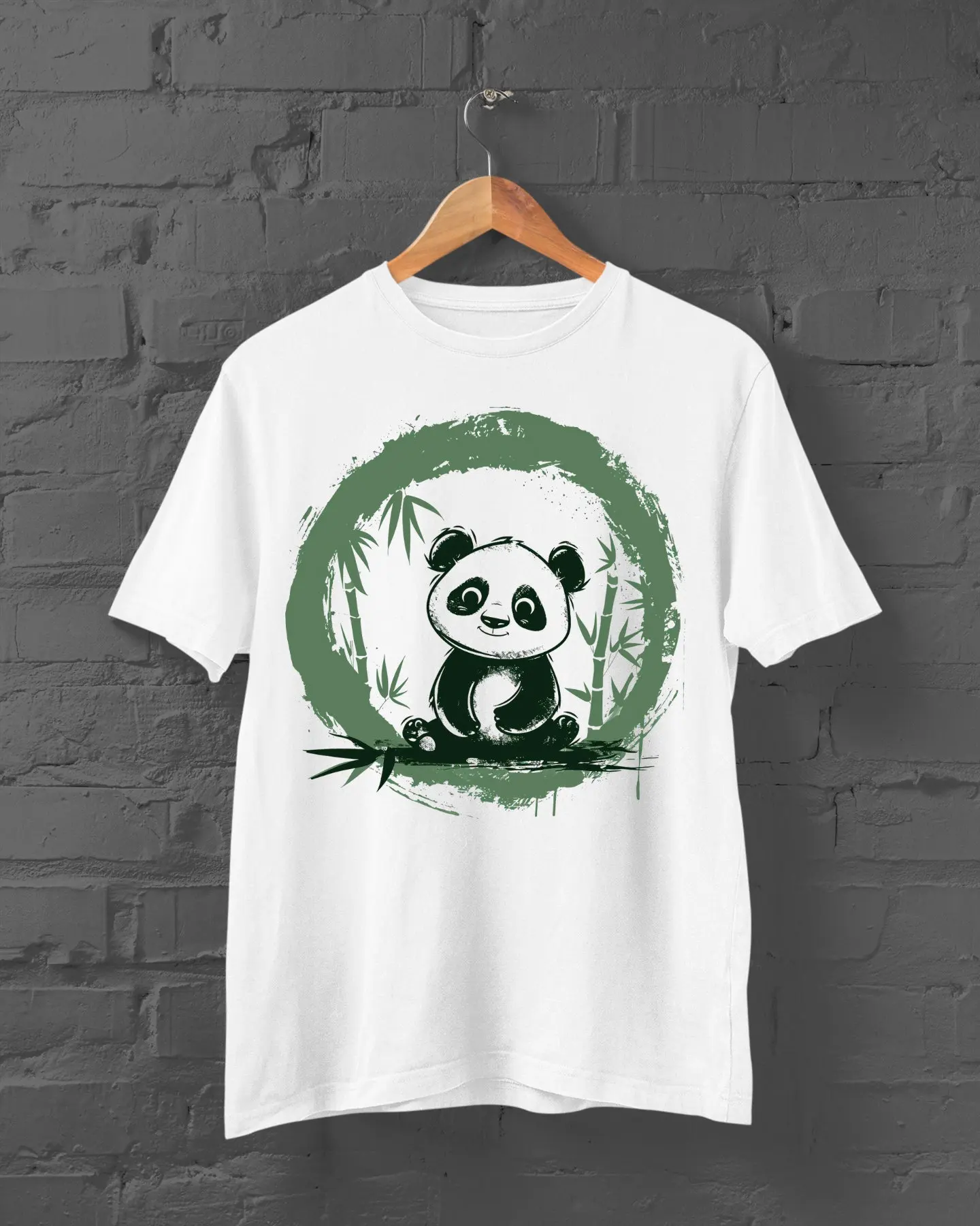 Cute Baby Panda T Shirt Japanese Harajuku Y2K Top Kawaii Streetwear Bamboo Japan