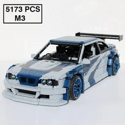 2023 MOC-142015 M3 E46 GTR Most Wanted - RC Model Supercar Racers Vehicles Building Blocks Bricks Toys Kids Boys Birthday Gifts