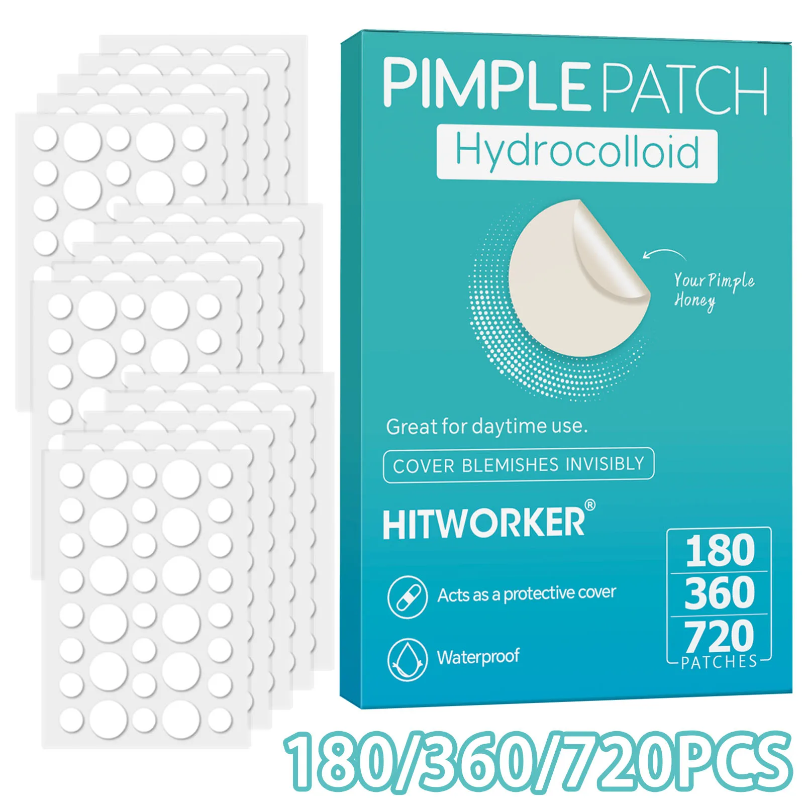 رقعة حب الشباب الغروانية المائية، جوهر العناية لتنظيف الوجه، ملحق الأدوات، غير مرئي ومقاوم للماء، مناسب لجميع أنواع البشرة #1