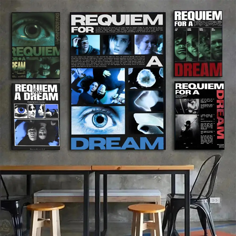 Tragic Movie R-Requiem for a Dream Poster Painting Wall Art Mural for Living Room Home Decor and Gifts