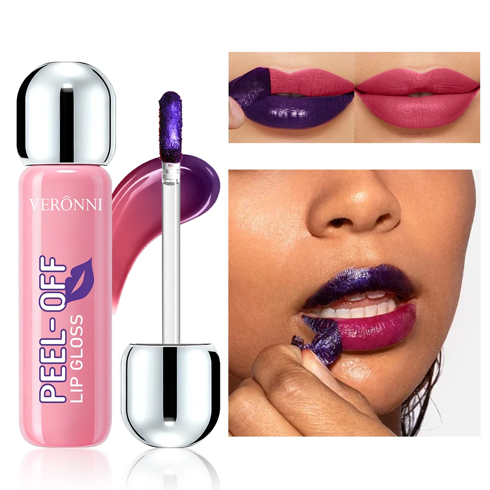 6 colori Peel Off Lip Gloss Tazza antiaderente Velluto opaco Rossetto liquido Lunga durata Tear-Off Tattoo Lip Gloss Trucco coreano