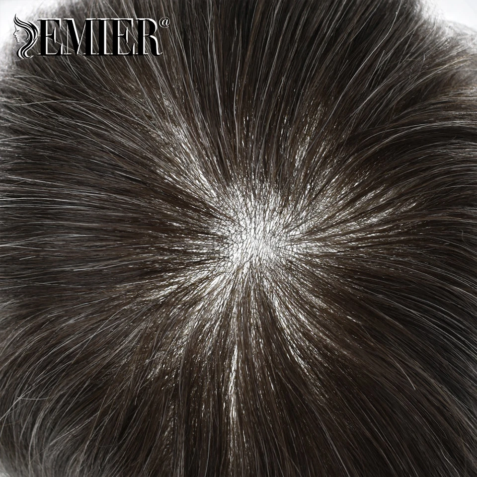 Prothèse bouclée pour la perte de cheveux pour hommes, peau fine, base en PU, toupet, unités de cheveux masculins, remplacement de cheveux, système de cheveux humains, 0.03-0.04mm