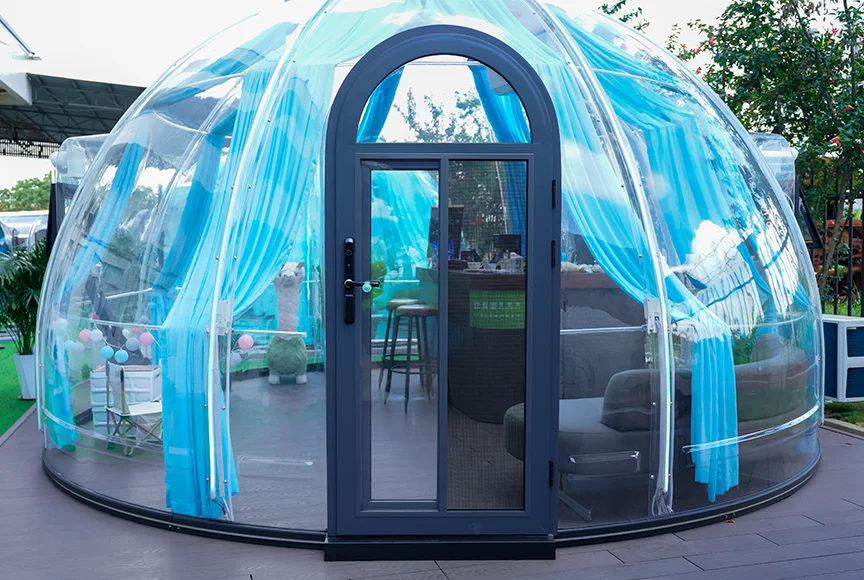 Large Indoor Waterproof Inflatable Geodesic Dome Tent for Outdoor Events Wedding Parties Glamping Resorts Exhibitions