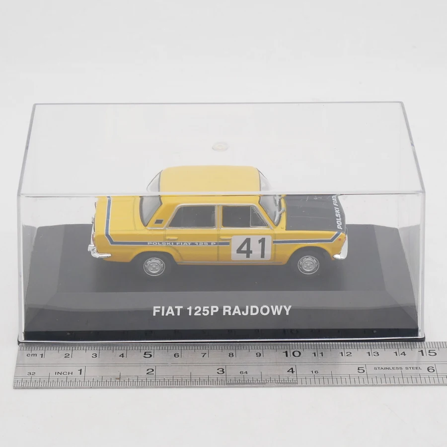 

Diecast Ixo 1:43 Scale Polski Fiat 125P Fiat Racing Alloy Car Model Collectible Toy Gift Souvenir Display Ornament