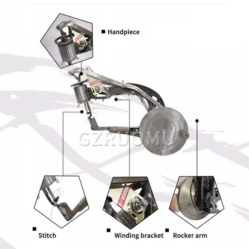 SL26 Professional Electric Shoe Repairing Machine Old-Fashioned Needle Shoes Side Patching Machine Manual Leather Product Sewing