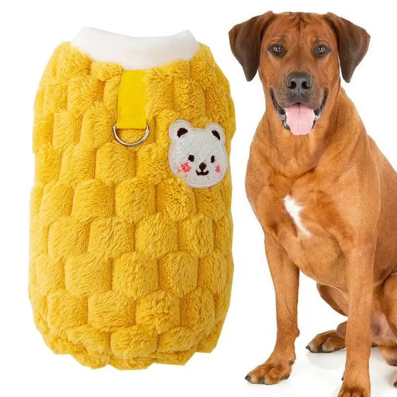 Cute Fleece Pet Dog Clothes Winter Warm Bear Dog Coats For Puppy Small Medium Dogs Sweatshirt Jacket