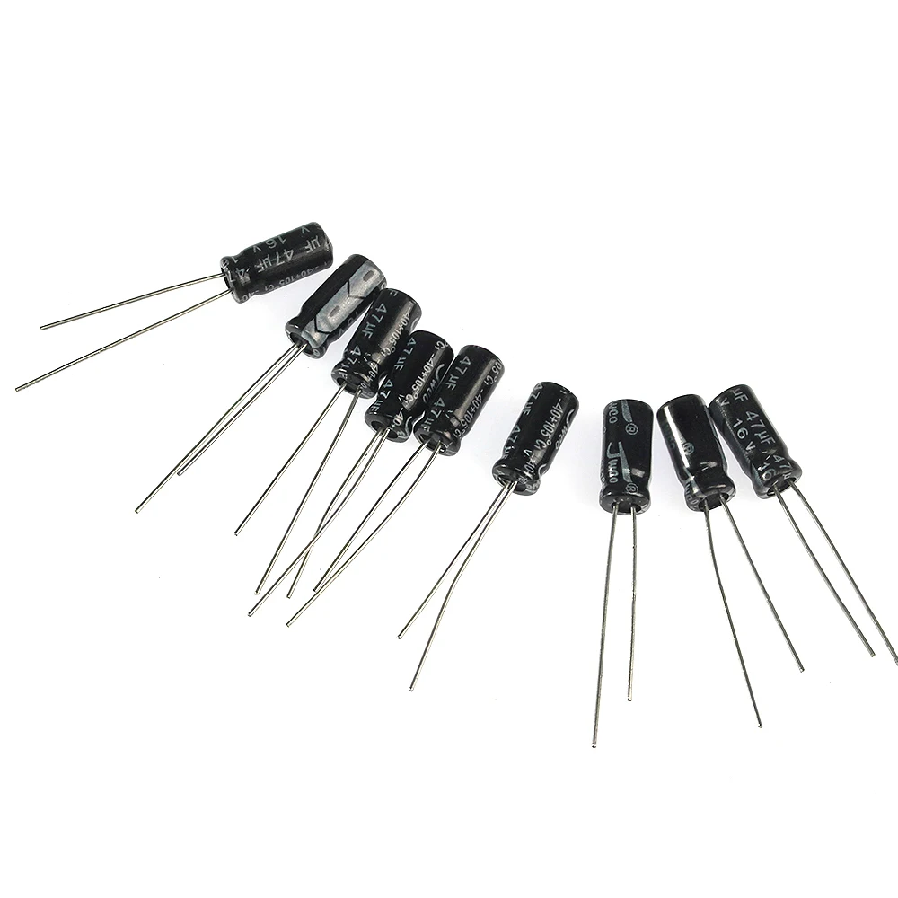 200pcs/box Aluminum Electrolytic Capacitor 0.1uF-220uF 15 Values Capacitors Kit 0.1UF 0.22UF 0.47UF 1UF 4.7UF 10UF 22UF