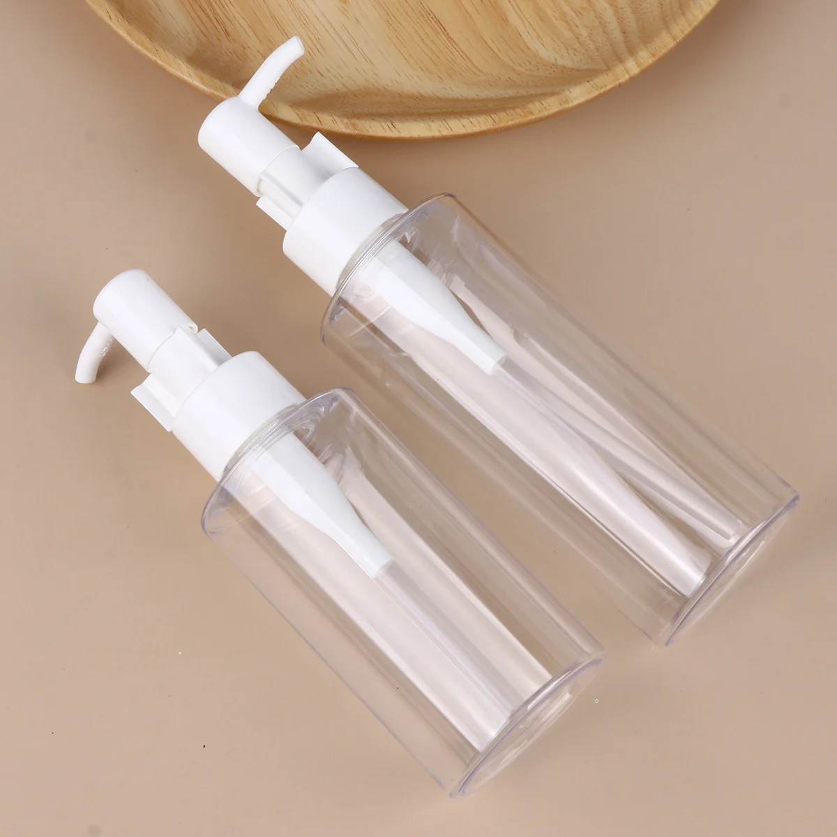 

3pcs 600Ml Clear Empty Pump Bottle For Liquid Dispenser Airless Lotion Shampoo Bottles Leakproof Lightweight Base