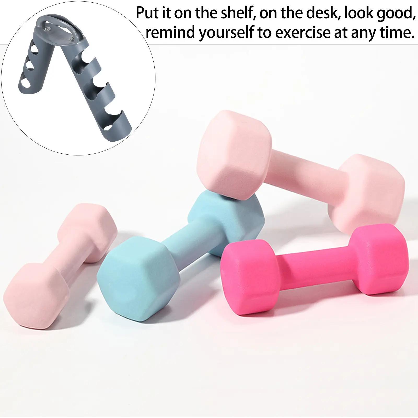 1Pcs Small Dumbbell Bracket Rotating Three-Layer Rack Household Fitness Storage Equipment Holder Dumbbell Bracket
