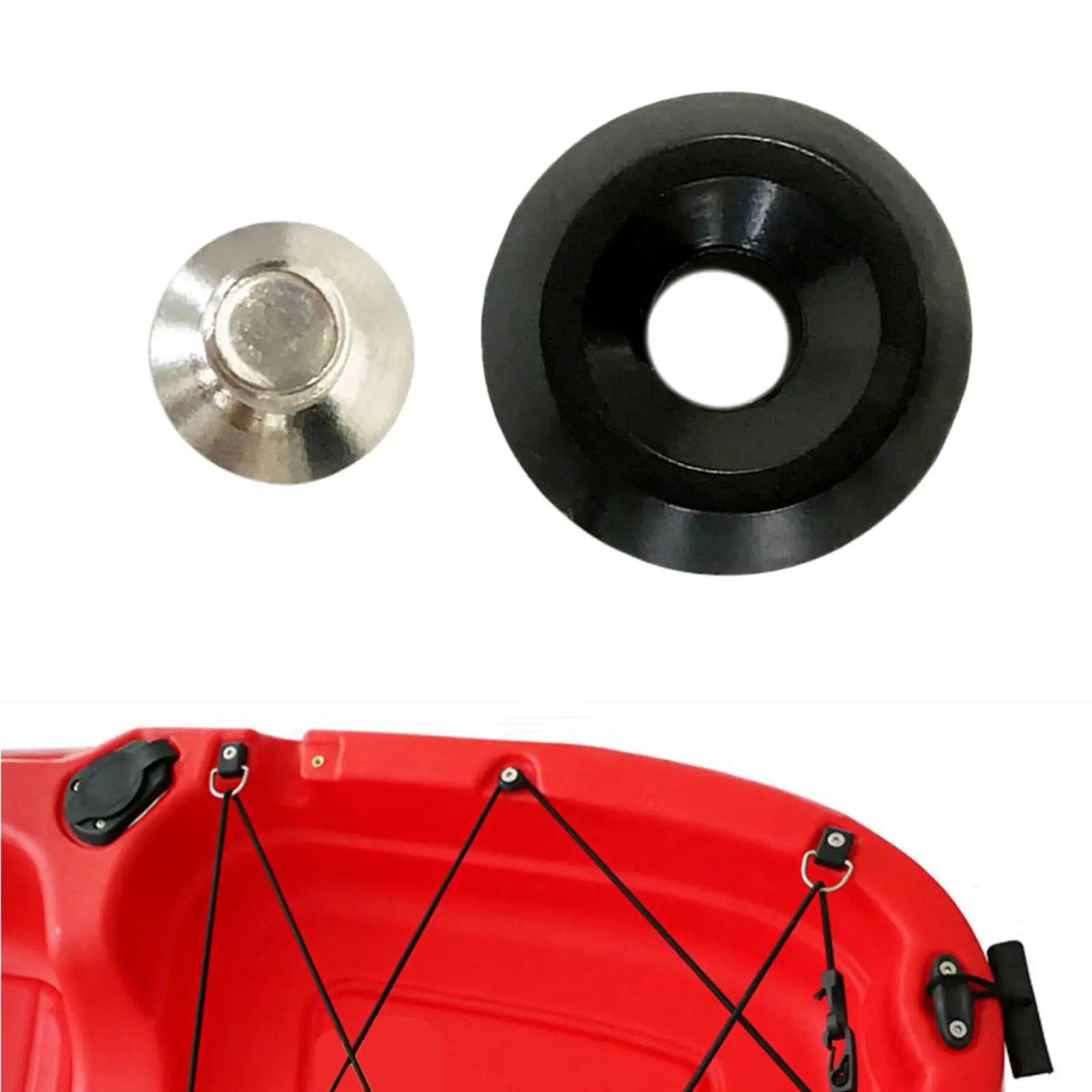 Kayak Eyelet and Screw Tie Down Pad Eye Install Tools Mounting Nylon Padeye Replacement Deck Rigging Kit for Fishing Canoe Boat