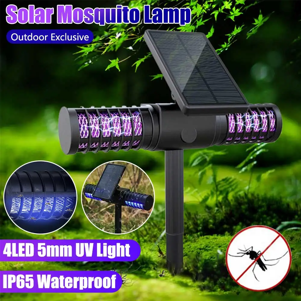 UV light Solar Mosquito Killer Lamp outdoor lawn light Durable Mosquito Repellent Lamp