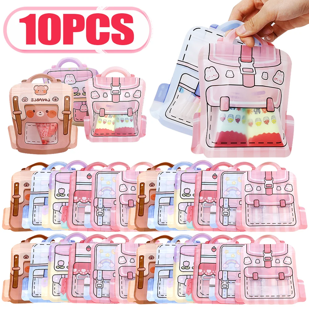 Snack Bag Cute Cartoon Backpack Jewelry Small Object Storage Pouch Cookies Candy Portable Handbag Xmas Gift Bags Jewelry Packing