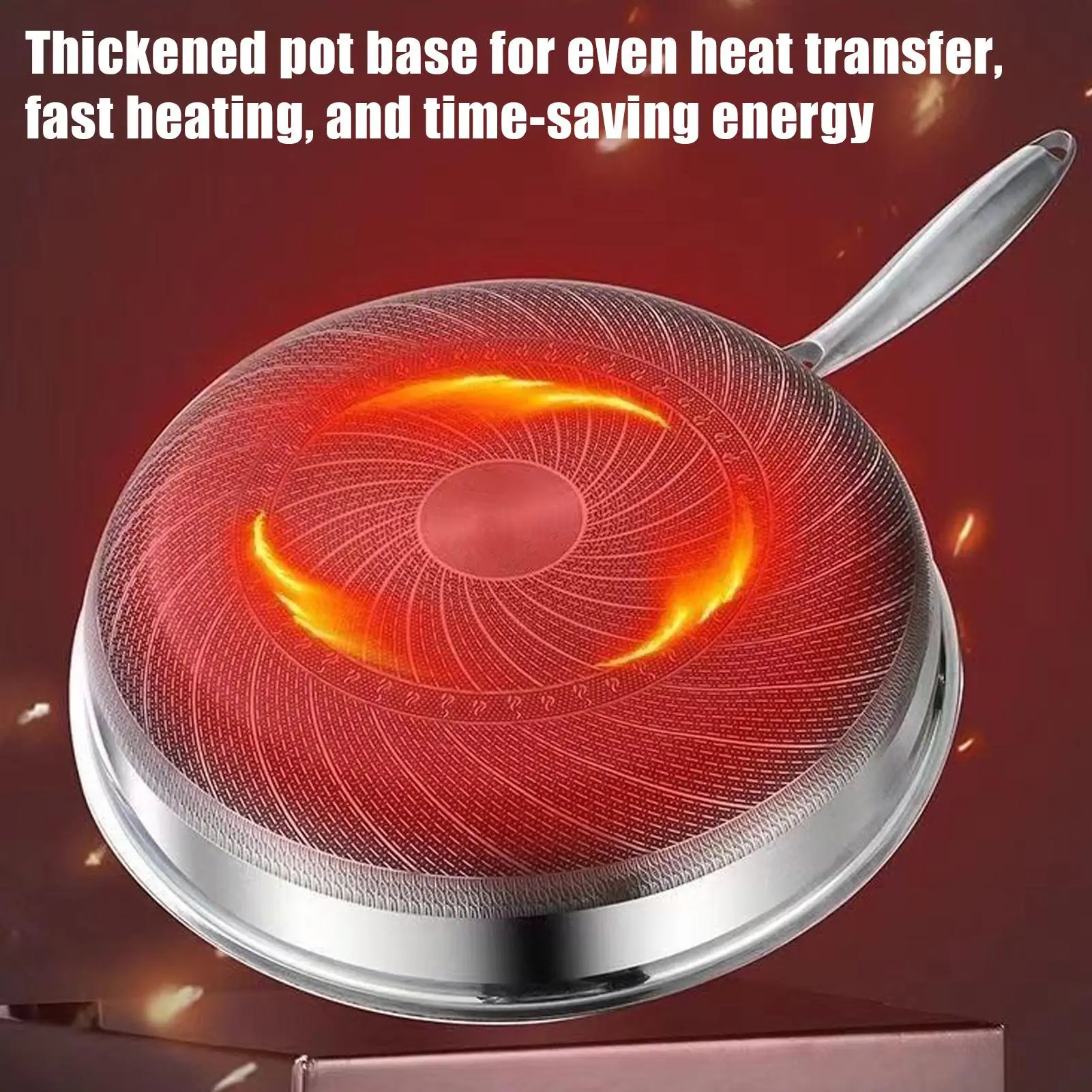 

Non Stick Skillet Stainless Steel Non Stick Egg Skillet Kitchen Cookware For Steak Cooking Omelette Pancake Fish Stir-fry Baking
