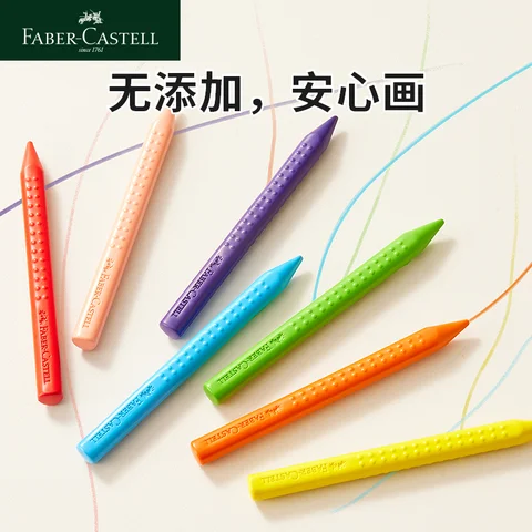 12/24 цвета Faber Castell стираемые пластиковые мелки, ластик и точилка, школьные принадлежности, нетоксичные мелки для малышей, смываемые карандаш без заточки купить - №9