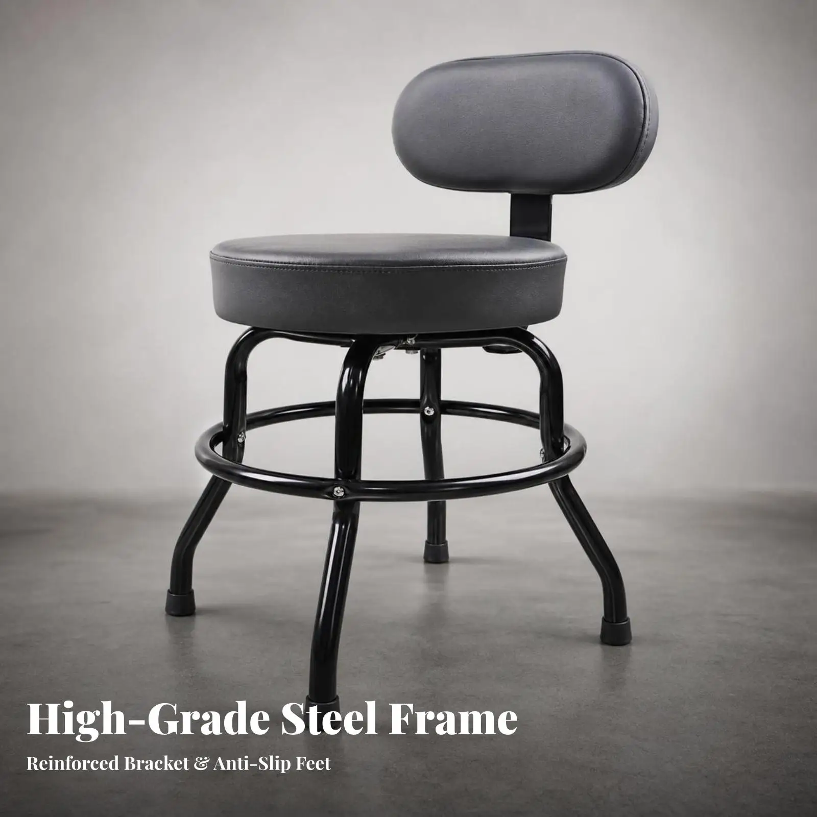Supportive Guitar Chair Musician Performance Seat with Circular Footrest for Electric Guitar Holder Practice Session