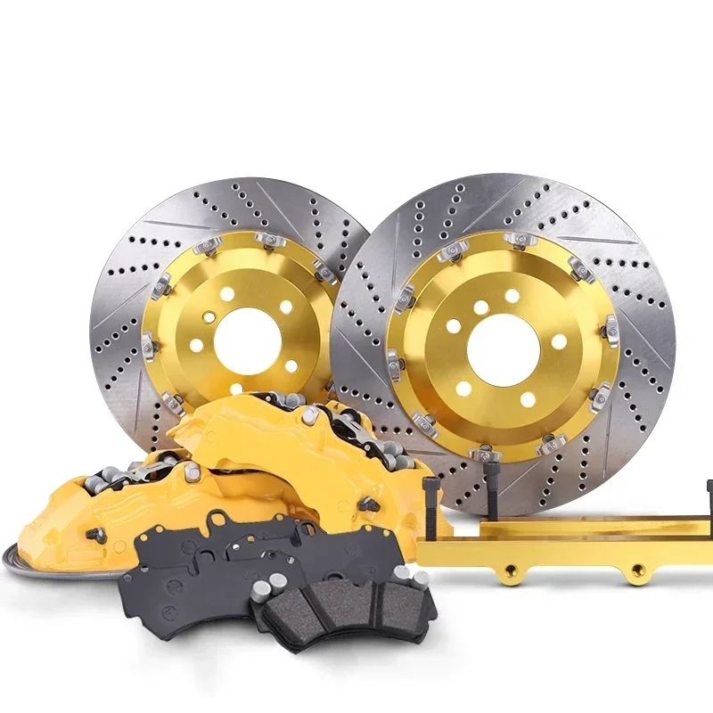 New Innovation 18z 6piston yellow Caliper 380mm*34mm big brake kit TY3 slotting Drilled Brake Kits For Toyota Camry Innova Agya