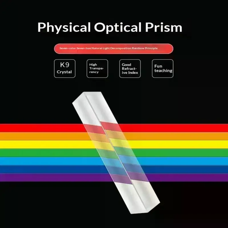 1pc High-Quality Glass Prism - Dispersion & Spectrum Tool For Physics, Photography, Science, Ideal Gift For Students