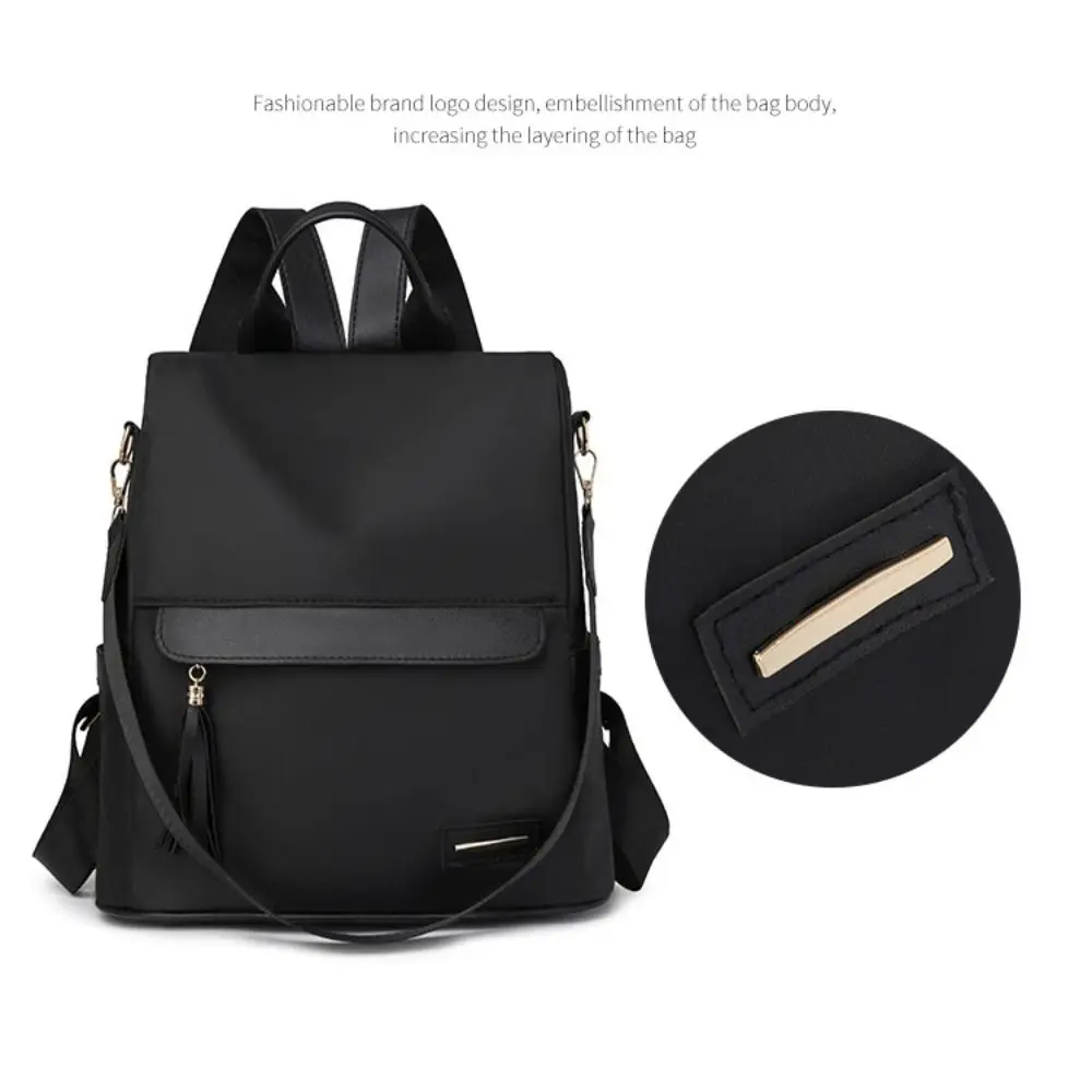 حقيبة ظهر محمولة ذات سعة كبيرة للسفر مضادة للسرقة ومتعددة الجيوب حقيبة ظهر عصرية كاجوال من قماش أكسفورد للنساء #2