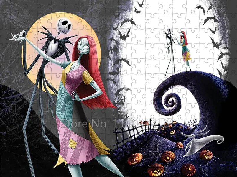 Walt Disney Movie The Nightmare Before Christmas Jigsaw Puzzles for Adults Handmade Toys & Hobbies Cartoon Christmas Present