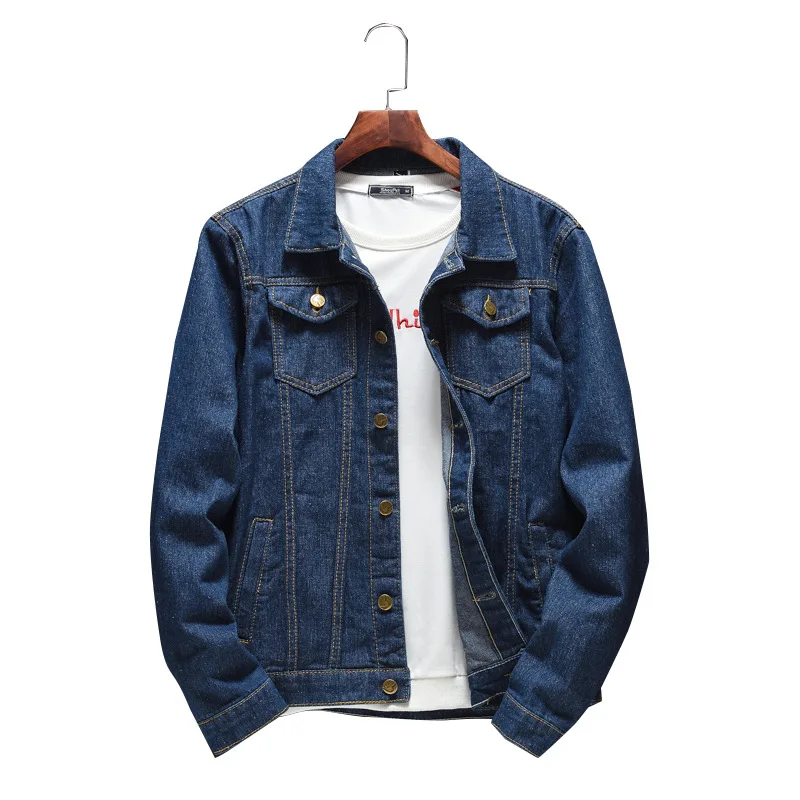 Vestes en denim pour hommes, streetwear décontracté en coton, jean slim classique, vêtements de marque, veste de cowboy, grandes tailles