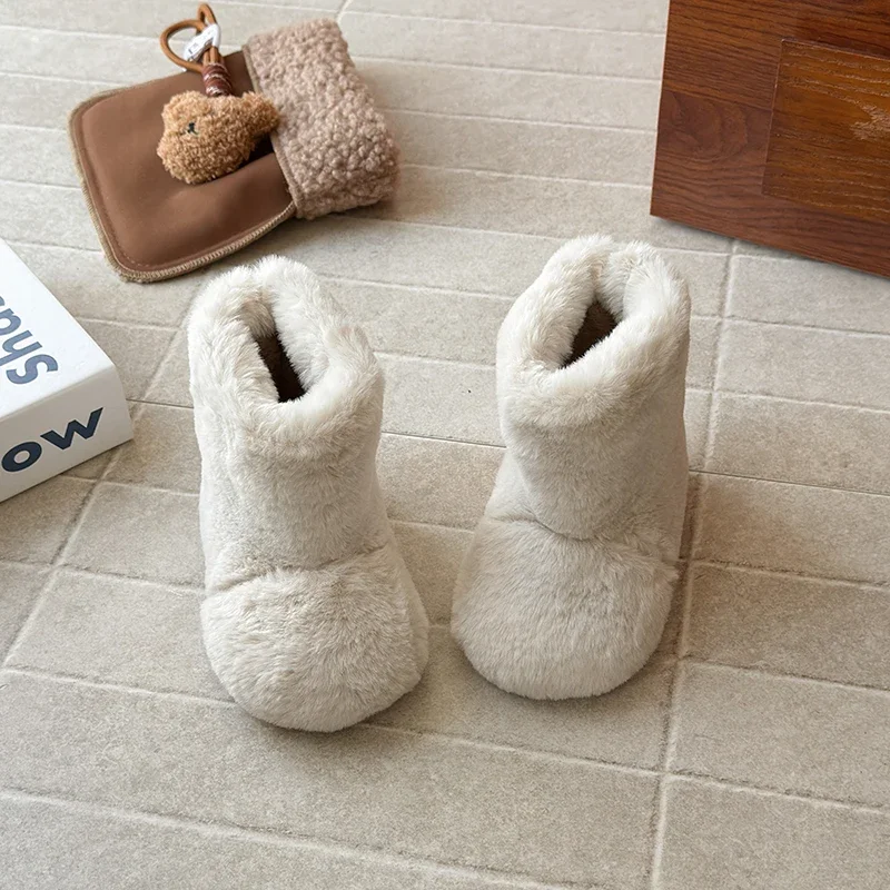 الأطفال أحذية قطنية غير رسمية للفتيات 2025 شتاء موضة جديدة الكورية نمط لينة أسفل المضادة للانزلاق تنوعا أحذية الثلوج الحلو #3
