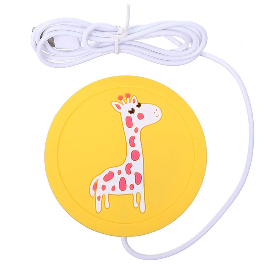 USB Cartoon Cup Warmer Heat Beverage Mug Mat Keep Drink Warm Heater Mugs Coaster , Giraffe