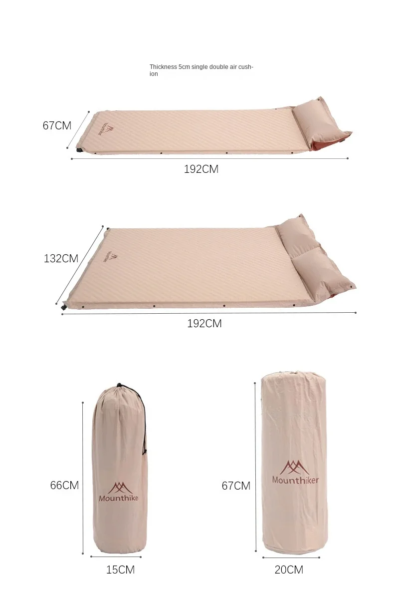 Selbstaufblasende Luftmatratze für Outdoor-Camping, Eierkarton-Schaumstoff-Schlafunterlage, feuchtigkeitsbeständige Bodenmatte für Zelttouren in der Wildnis – Detail 16