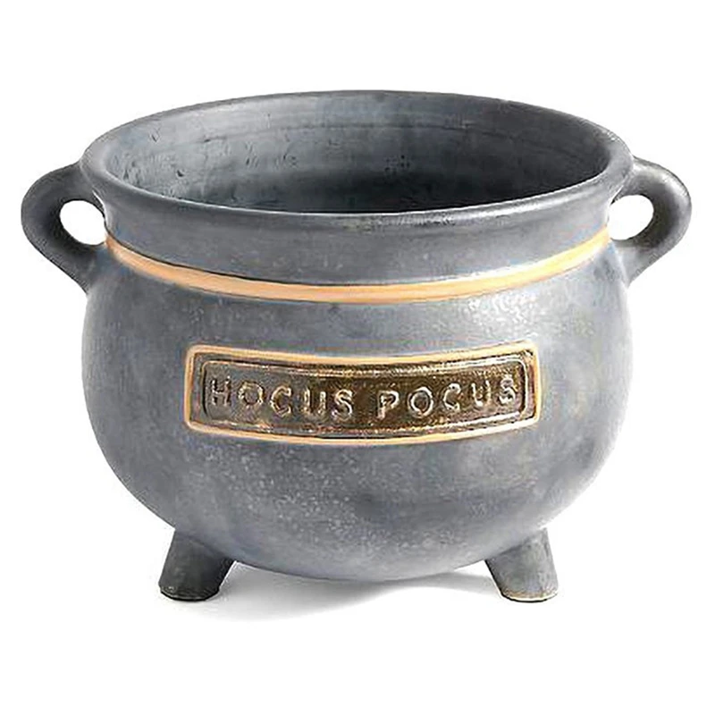 Halloween Decoration Witch Cauldron Resin Bowl Candy Bucket Halloween Indoor Outdoor Kitchen Decoration