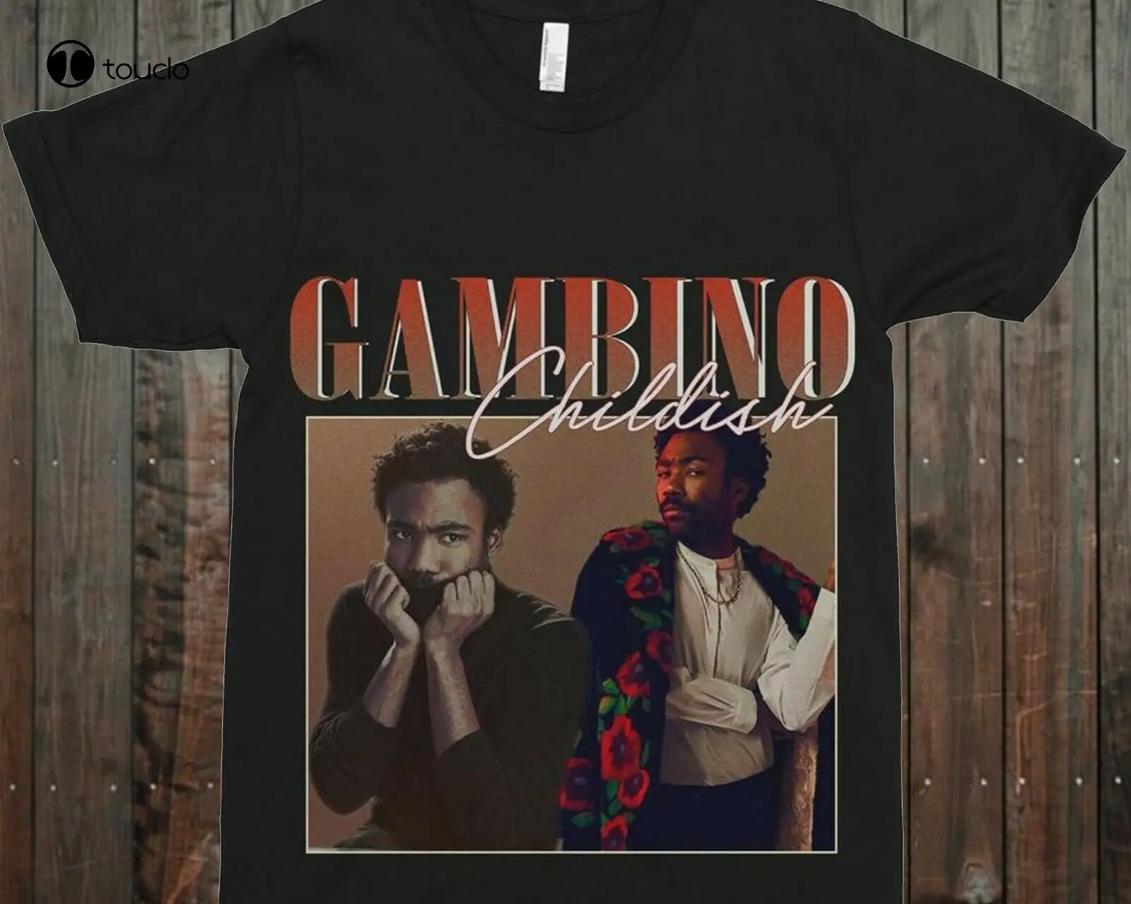 Donald Glover Childish Gambino 90S Crewneck Vintage T-Shirt Tee Shirt Custom aldult Teen unisex digital printing Tee shirt