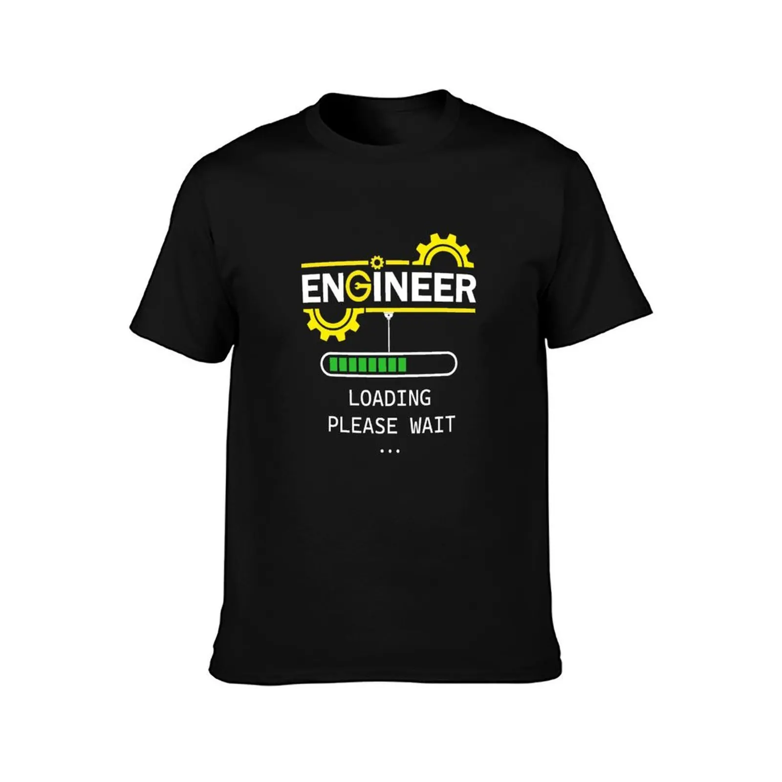 Engineer Loading Please Wait: funny gift for future engineers T-Shirt, Summer Casual Cotton Tee, Oversized Streetwear Tops
