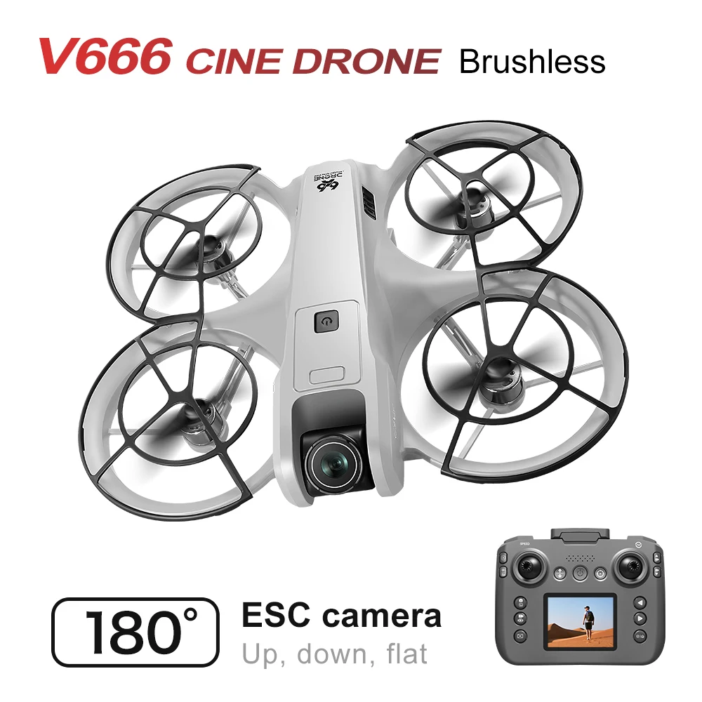 V666 Mini Rc Drone  WiFi 8K HD Dual Camera 6-Axis Headless Mode Helicopter 180° Flip Remote Control Quadcopter  Boy Toy Gift UAV