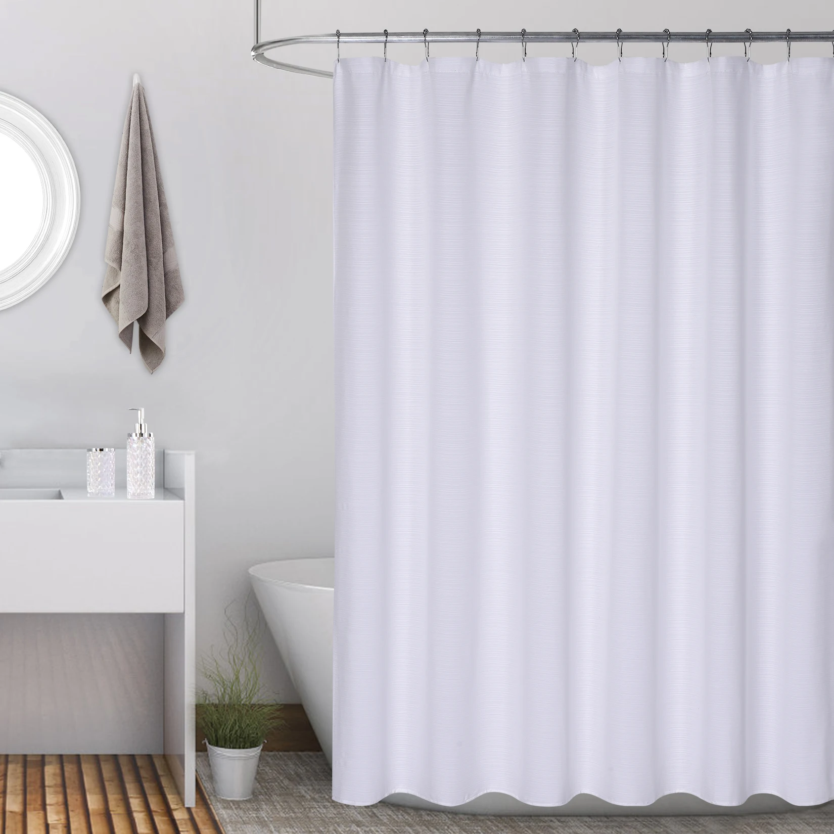 Shower Curtain White 71x72 Inch