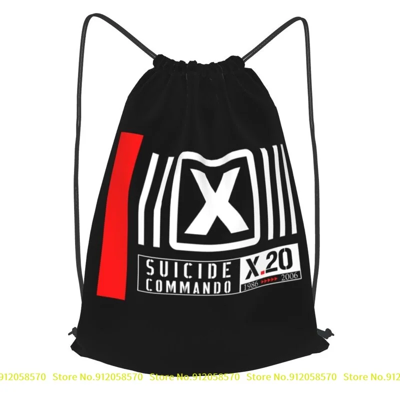 Suicide Commando Hocico Wax Trax Wumpscut Ebm Ministry C-Lekktor Drawstring Backpack Eco Friendly Sports Bag