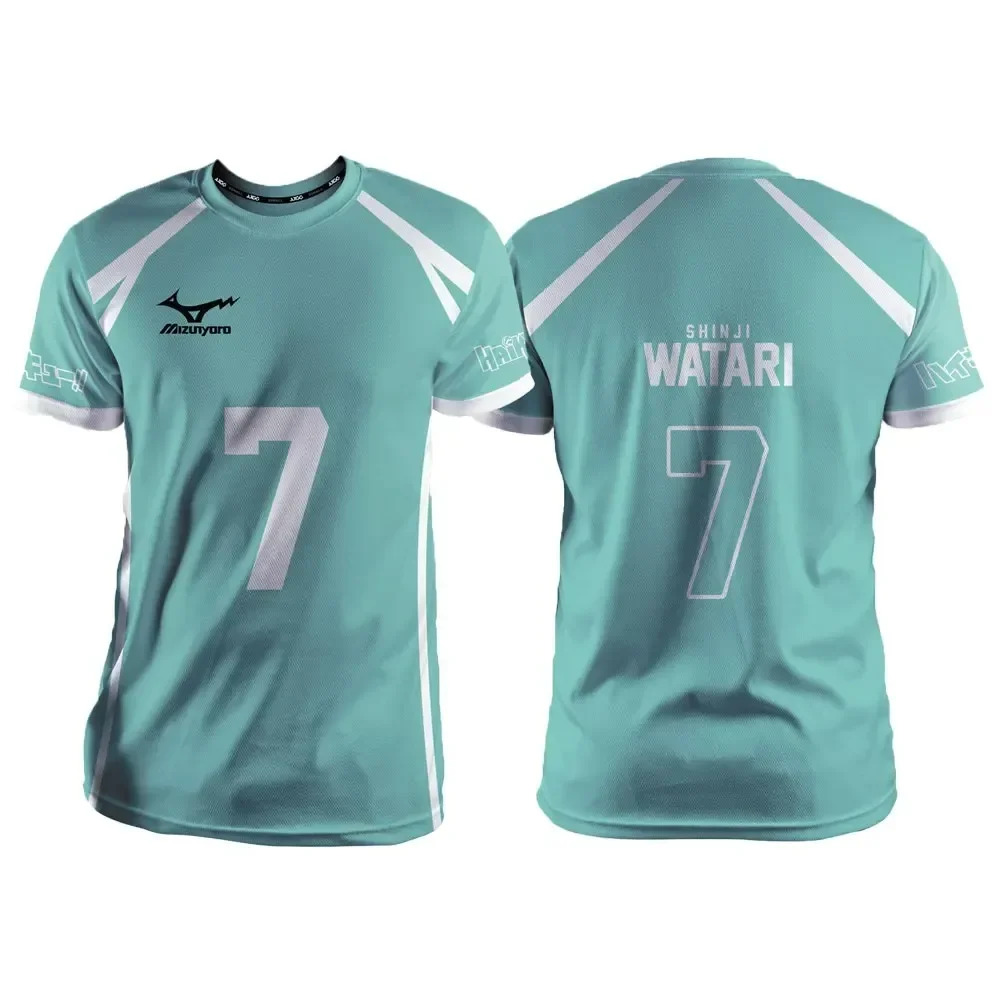 

Haikyuu Aoba Johsai Blue Cartoon Cosplay Men Jersey Summer Short Sleeve Children Tee Tops Quick-Dry Fashion Women 3D T-shirt